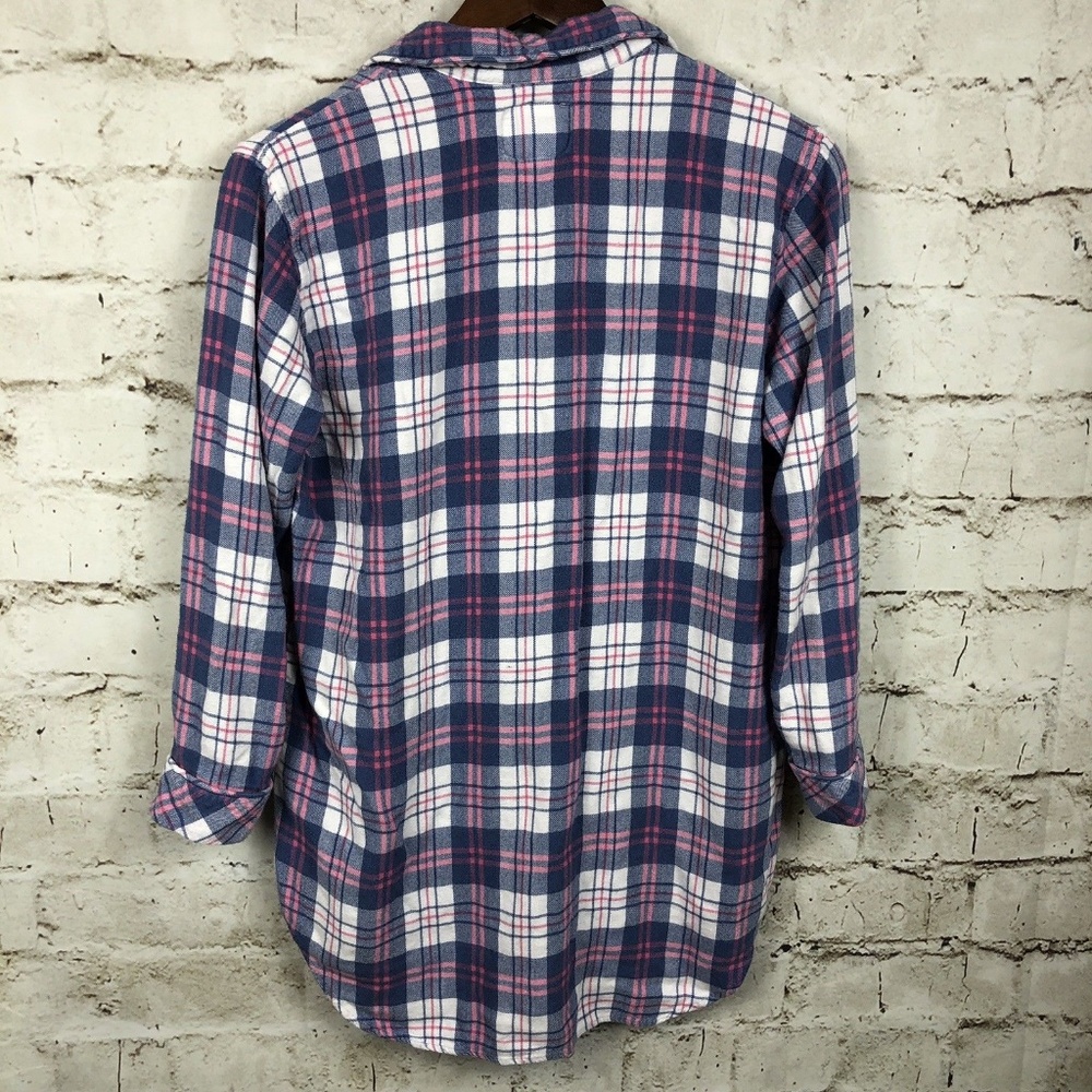 Rails Pajama PJ Sleep Shirt Pink Blue White Plaid - Picture 6 of 8